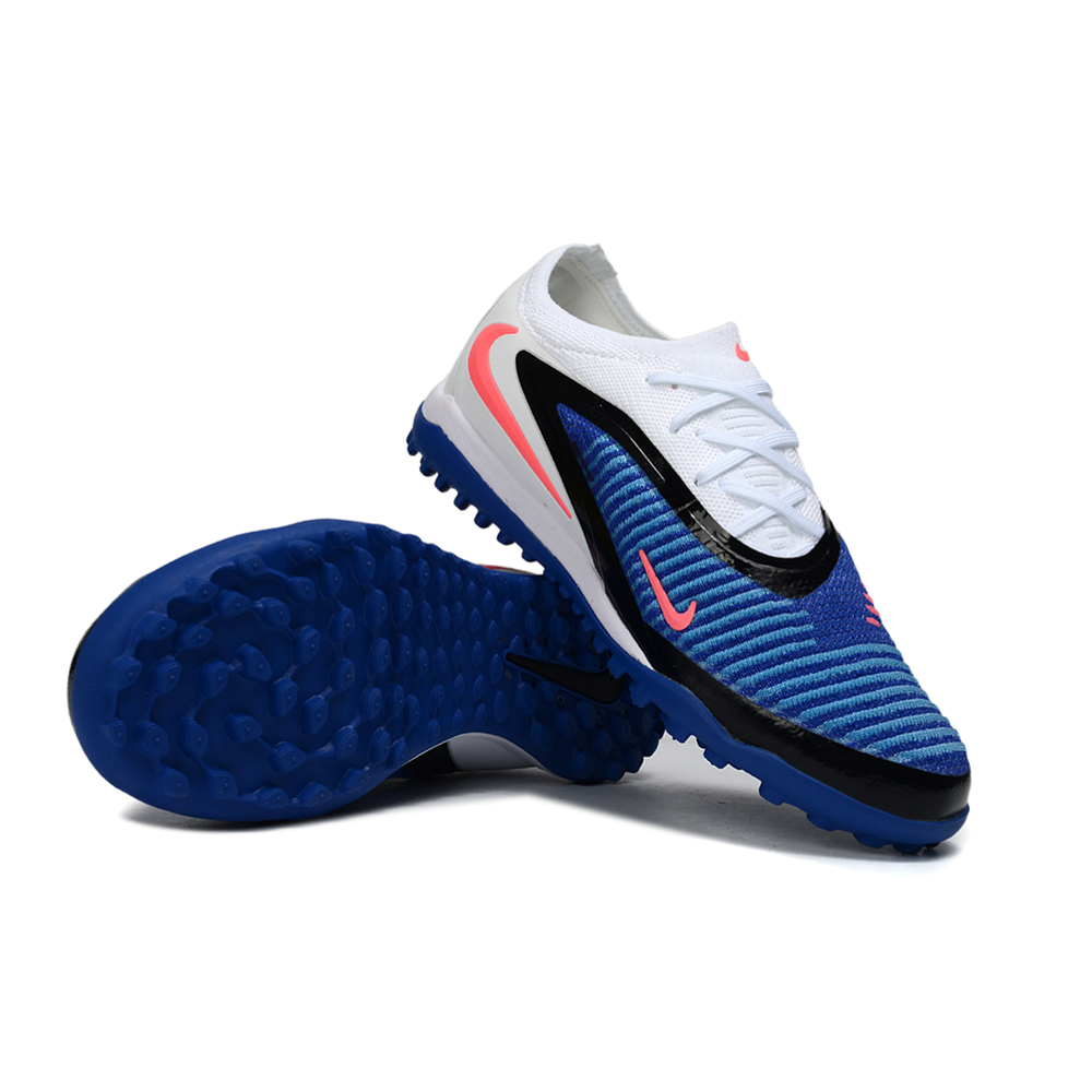 Chuteira Society Nike Phantom GX 6 Elite TF Branco, Azul e Rosa "Attack Pack"