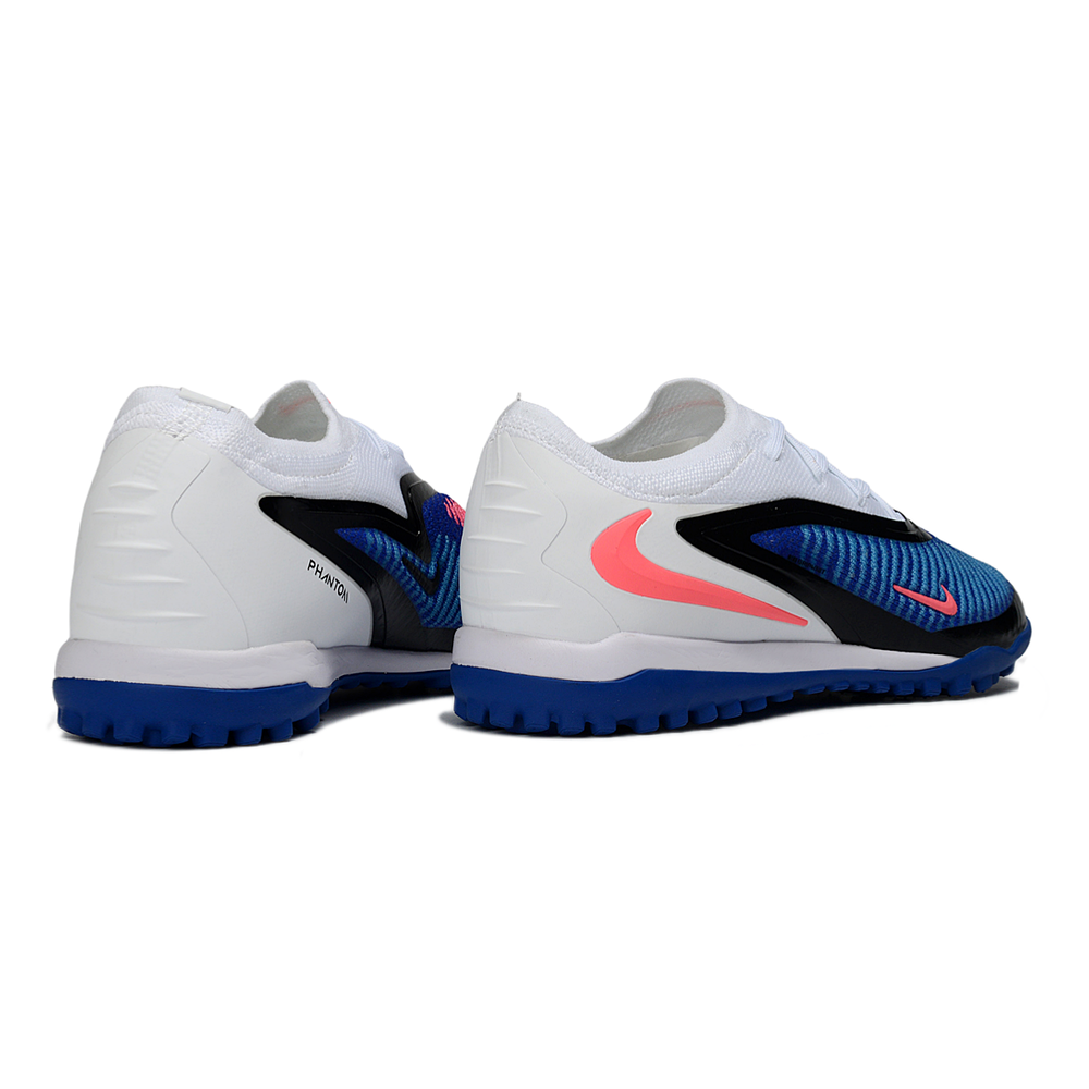 Chuteira Society Nike Phantom GX 6 Elite TF Branco, Azul e Rosa "Attack Pack"