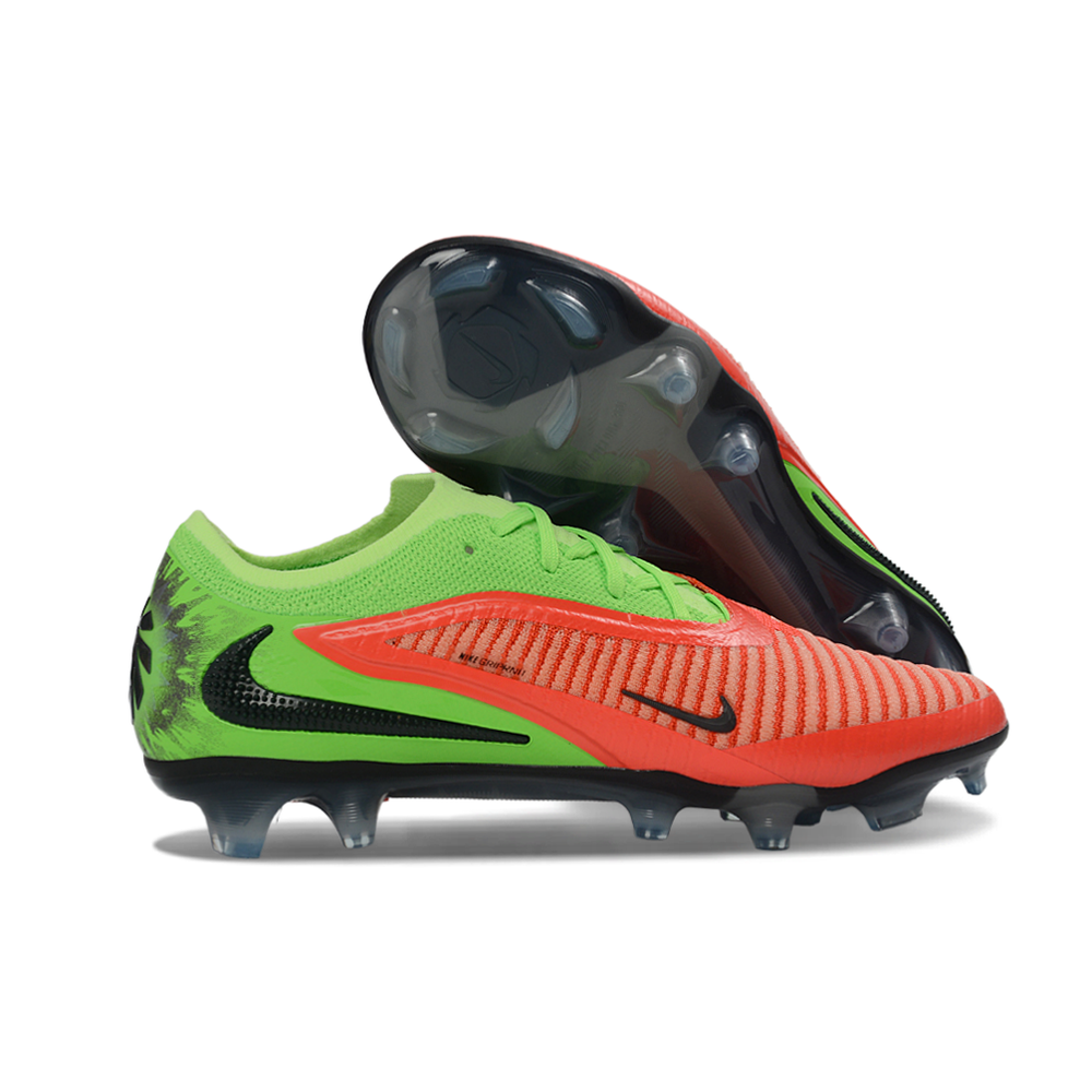 Chuteira Campo Nike Phantom GX 3 Elite FG Laranja e Verde 