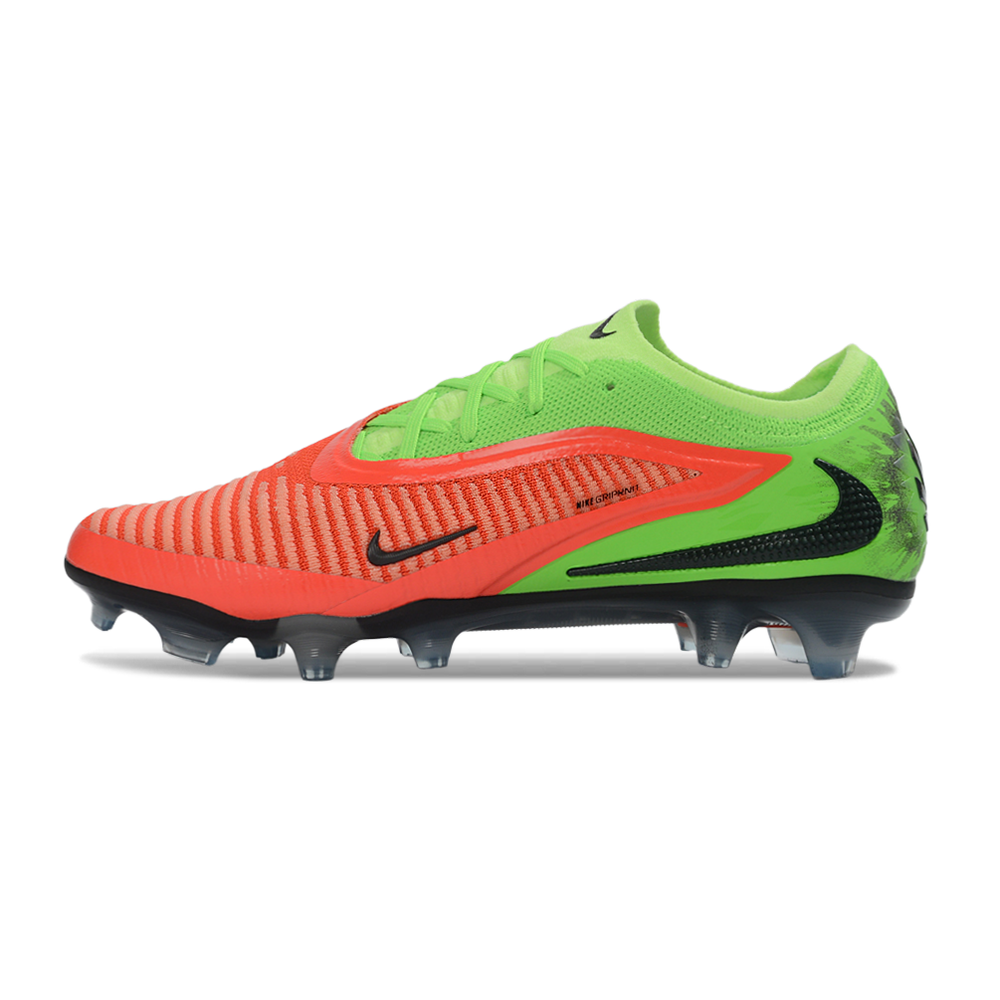 Chuteira Campo Nike Phantom GX 3 Elite FG Laranja e Verde 