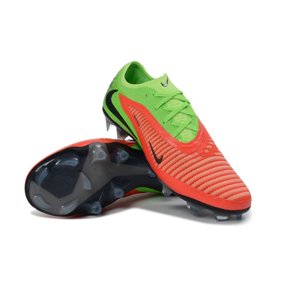 Chuteira Campo Nike Phantom GX 3 Elite FG Laranja e Verde 