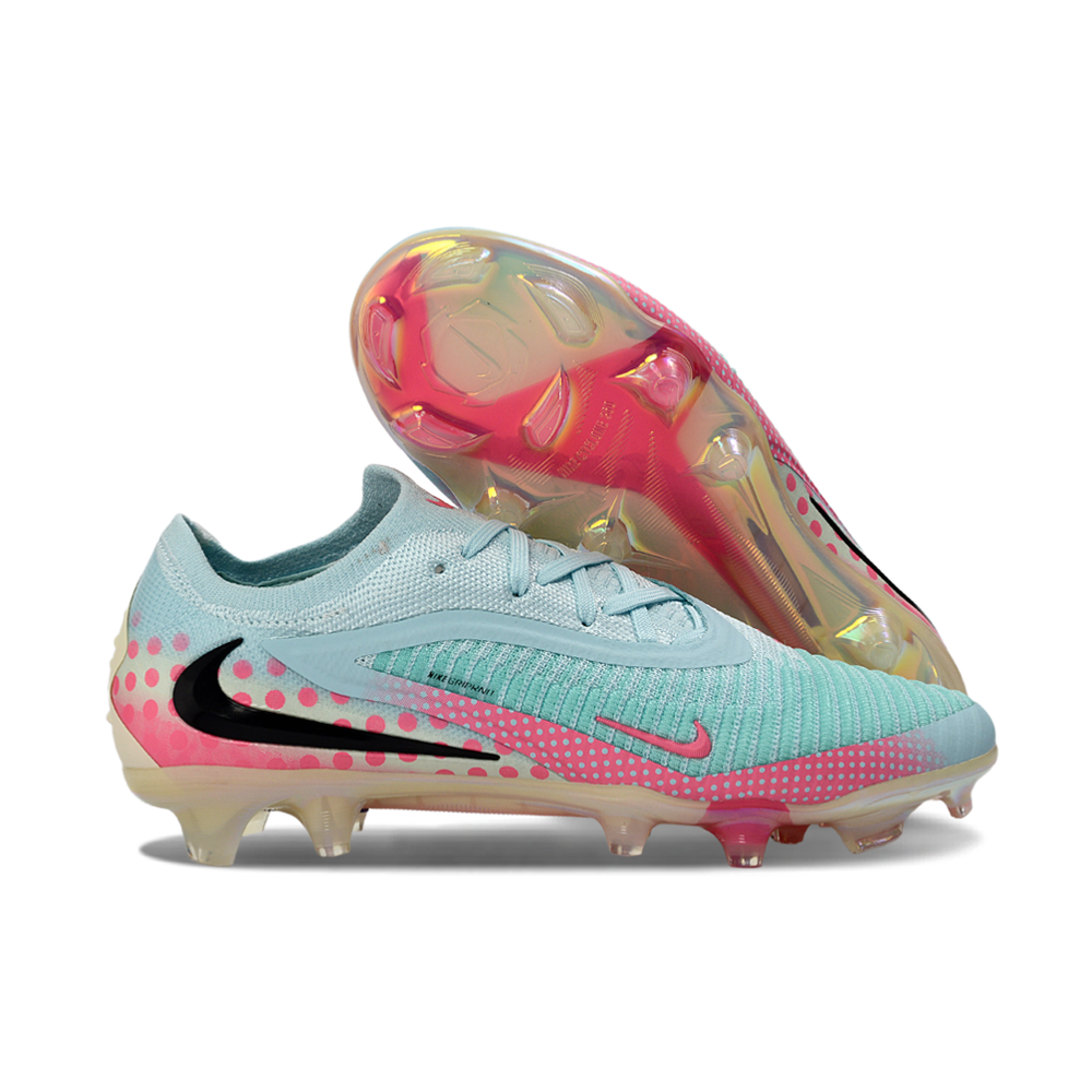 Chuteira Campo Nike Phantom GX 3 Elite FG Verde e Rosa 