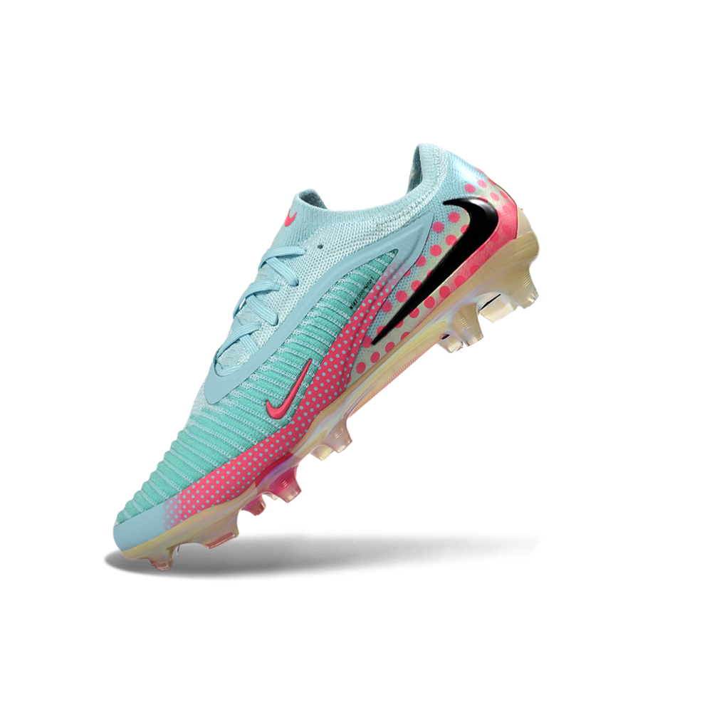 Chuteira Campo Nike Phantom GX 3 Elite FG Verde e Rosa 