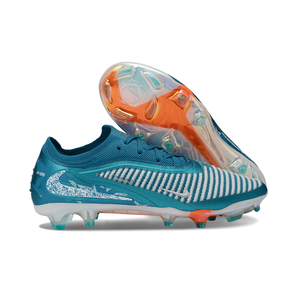 Chuteira Campo Nike Phantom GX 3 Elite FG Azul e Laranja