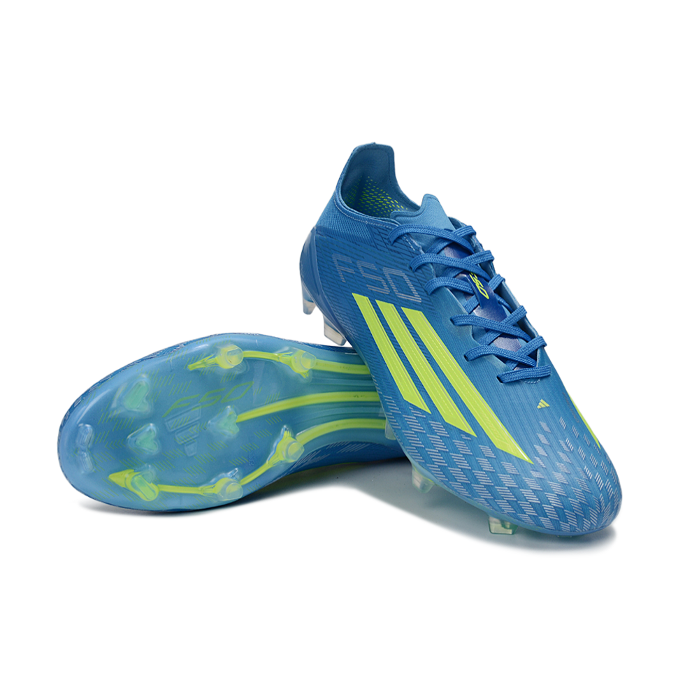 Chuteira Campo Adidas F50 FG Azul e Verde 