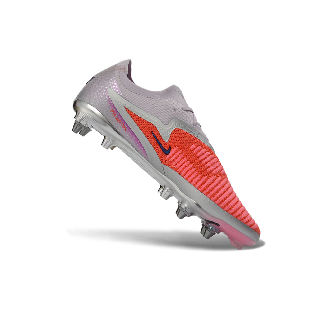 Chuteira Campo Nike Phantom GX 6 Elite Trava Mista Cinza e Laranja 