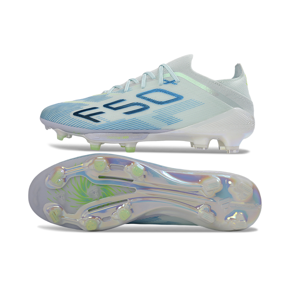 Chuteira Campo Adidas F50+ FG Azul Claro