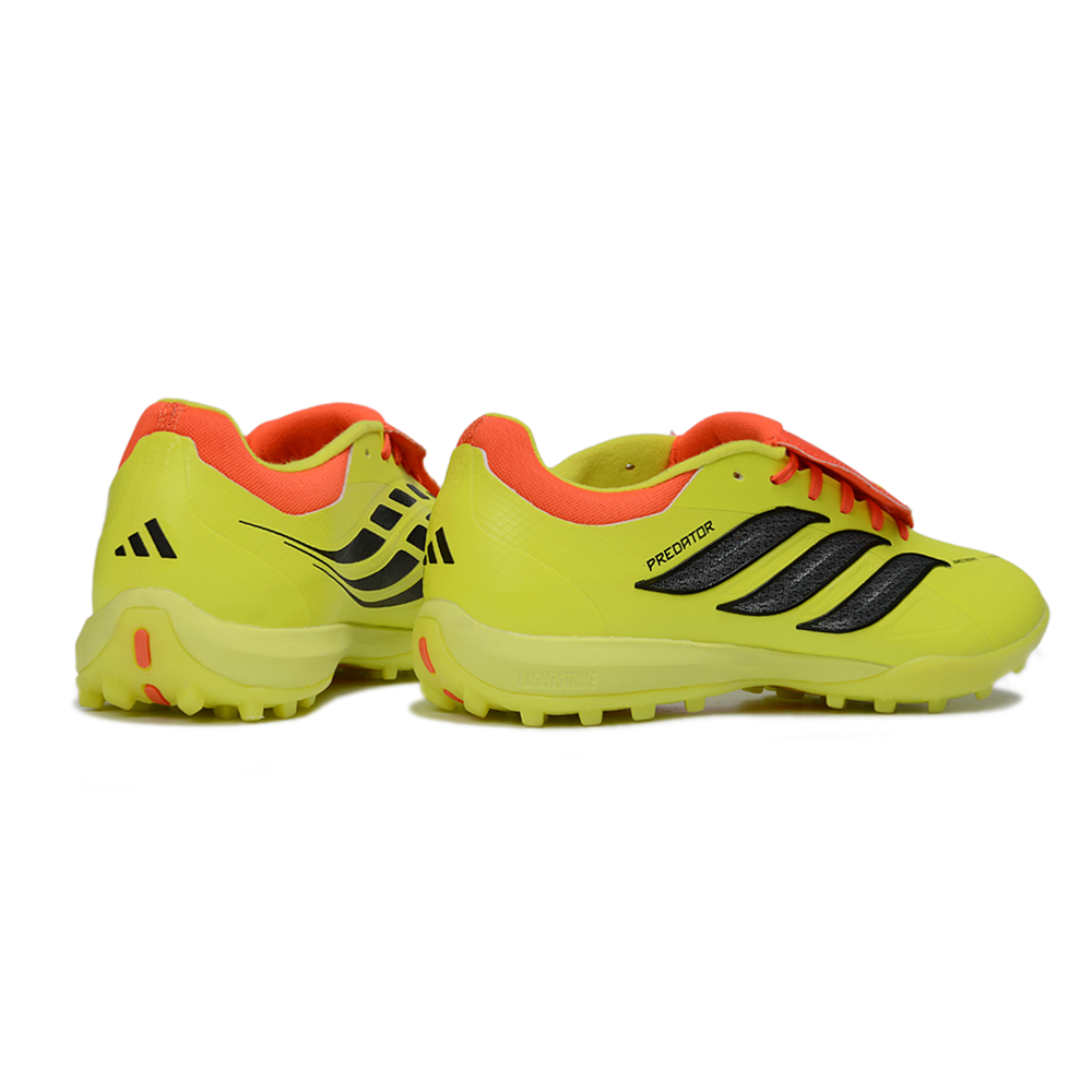 Chuteira Society Adidas Predator Tounge Elite 26 TF Verde e Laranja 