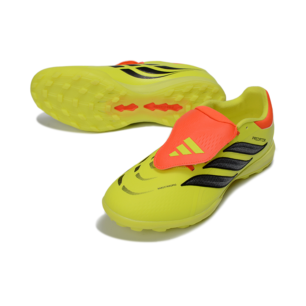 Chuteira Society Adidas Predator Tounge Elite 26 TF Verde e Laranja 