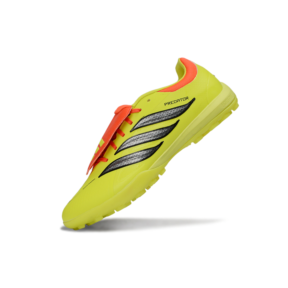 Chuteira Society Adidas Predator Tounge Elite 26 TF Verde e Laranja 