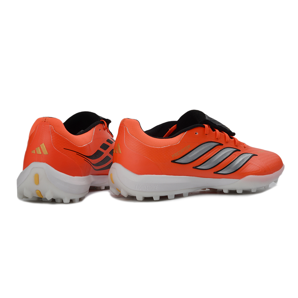 Chuteira Society Adidas Predator Tounge Elite 26 TF Vermelho, Prata e Preto