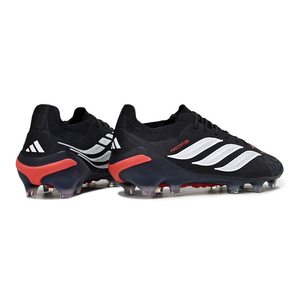 Chuteira Campo Adidas Predator 26 Elite FG Preto e Vermelho