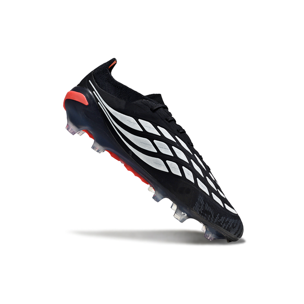 Chuteira Campo Adidas Predator 26 Elite FG Preto e Vermelho