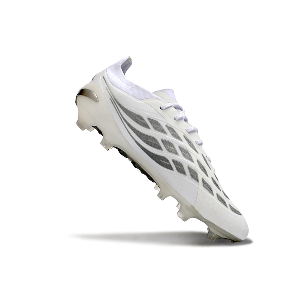 Chuteira Campo Adidas Predator 26 Elite FG Branco e Prata