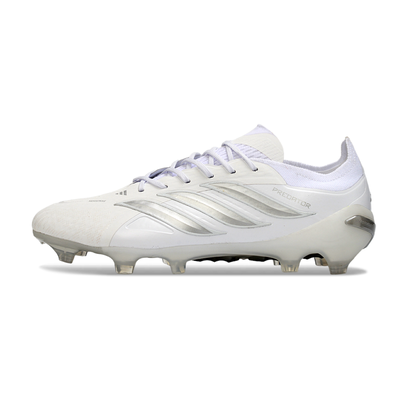 Chuteira Campo Adidas Predator 26 Elite FG Branco e Prata