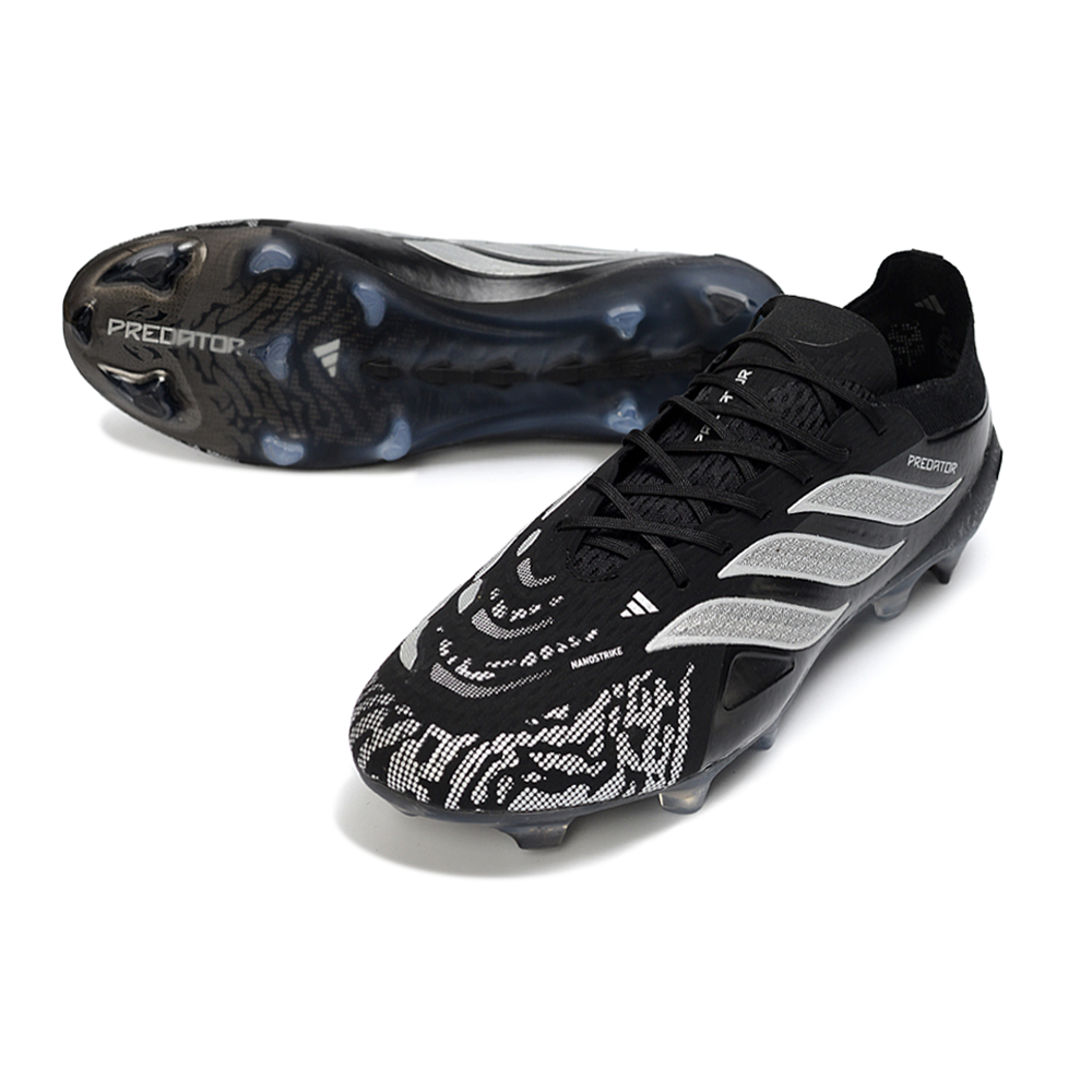 Chuteira Campo Adidas Predator 26 Elite FG Preto e Branco
