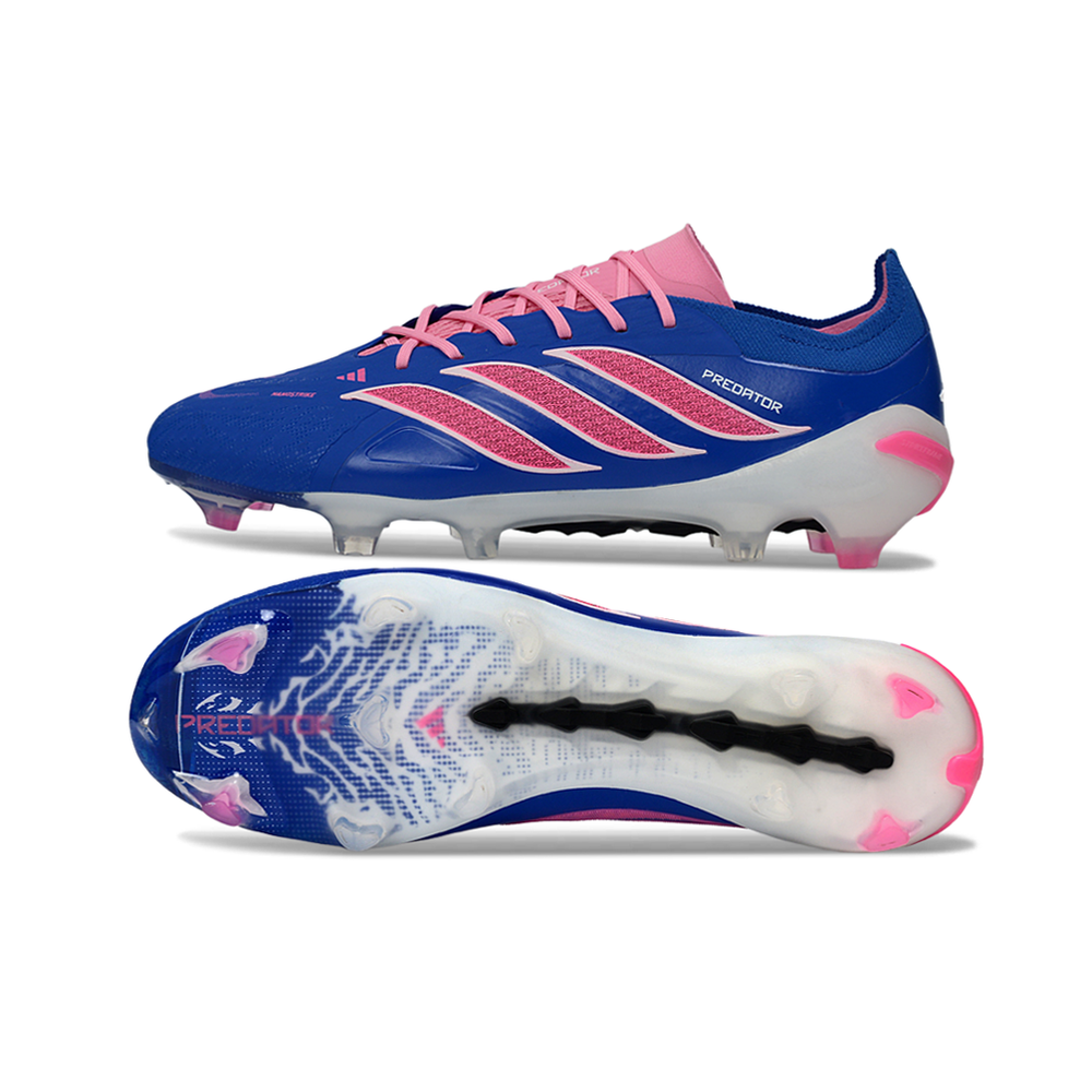 Chuteira Campo Adidas Predator26 Elite FG Azul e Rosa 