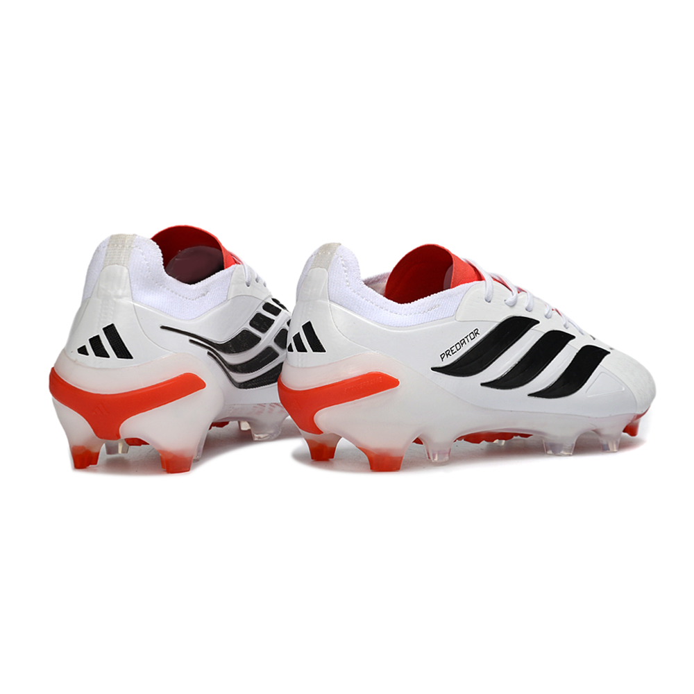 Chuteira Campo Adidas Predator 26 Elite FG Branco, Vermelho e Preto 