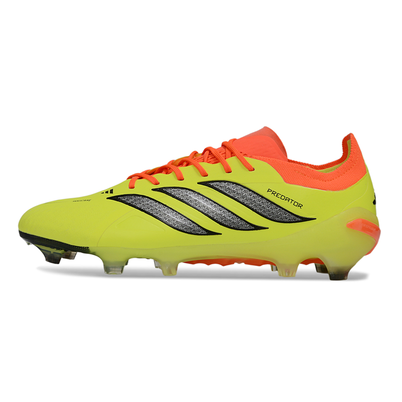 Chuteira Campo Adidas Predator 26 Elite FG Amarelo, Laranja e Prata