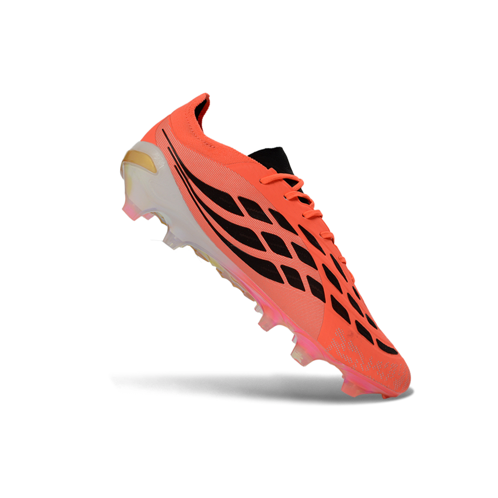 Chuteira Campo Adidas Predator 26 Elite FG Laranja e Dourado 