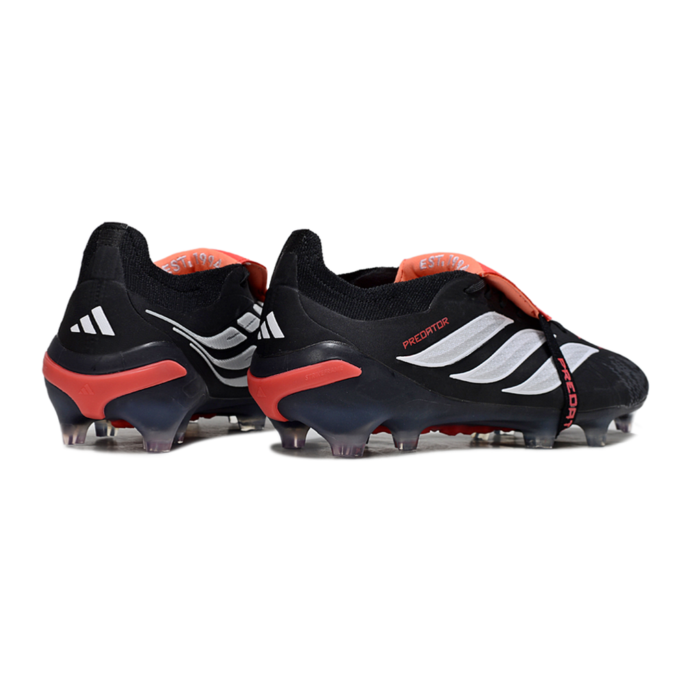 Chuteira Campo Adidas Predator Tongue 26 Elite FG Preto e Laranja 