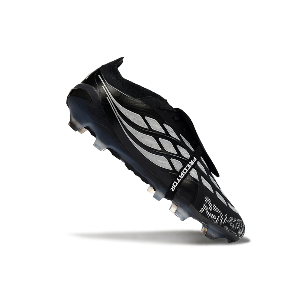 Chuteira Campo Adidas Predator Tongue 26 Elite FG Preto e Branco 