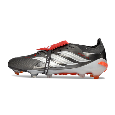 Chuteira Campo Adidas Predator Tongue 26 Elite FG Cinza, Laranja e Branco 