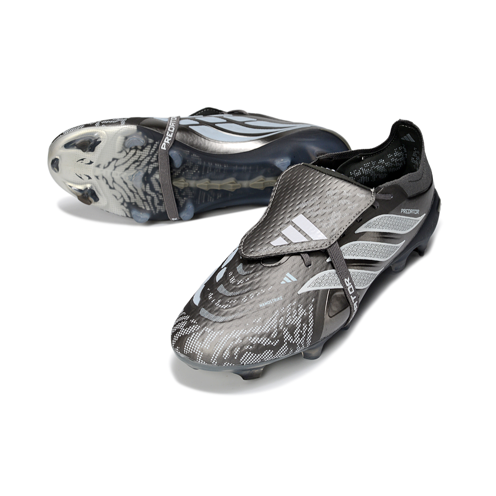 Chuteira Campo Adidas Predator Tongue 26 Elite FG Prateado