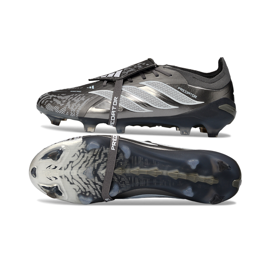 Chuteira Campo Adidas Predator Tongue 26 Elite FG Prateado