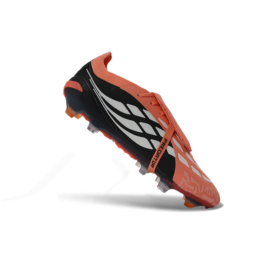 Chuteira Campo Adidas Predator Tongue 26 Elite FG Preto, Laranja e Branco 