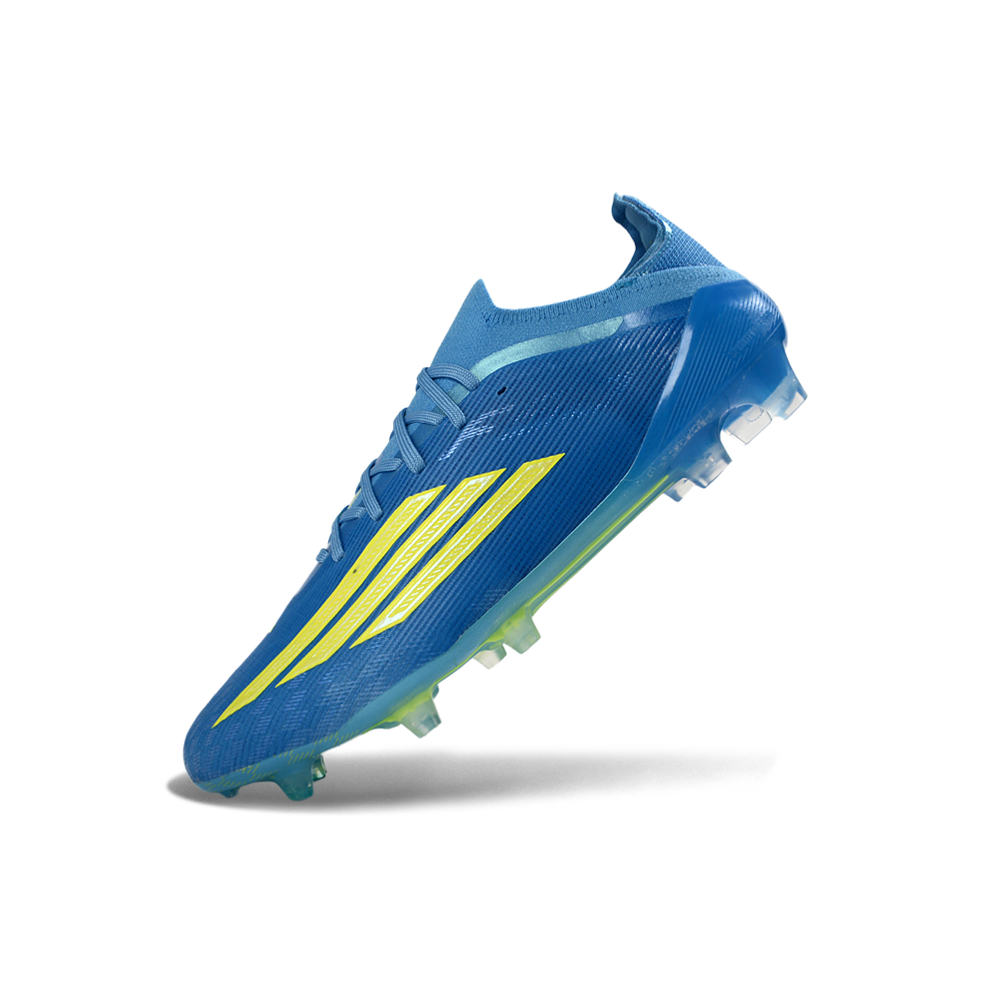 Chuteira Campo Adidas F50 FG Azul e Verde 