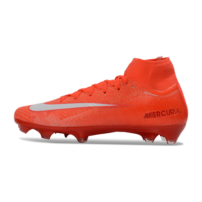 Chuteira Campo Nike Air Zoom Mercurial Superfly 10 Elite FG Vermelho e Branco 