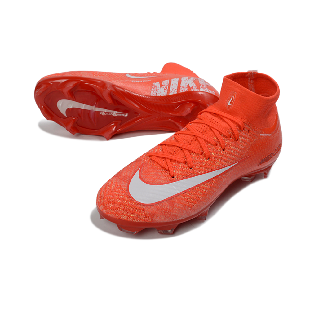Chuteira Campo Nike Air Zoom Mercurial Superfly 10 Elite FG Vermelho e Branco 