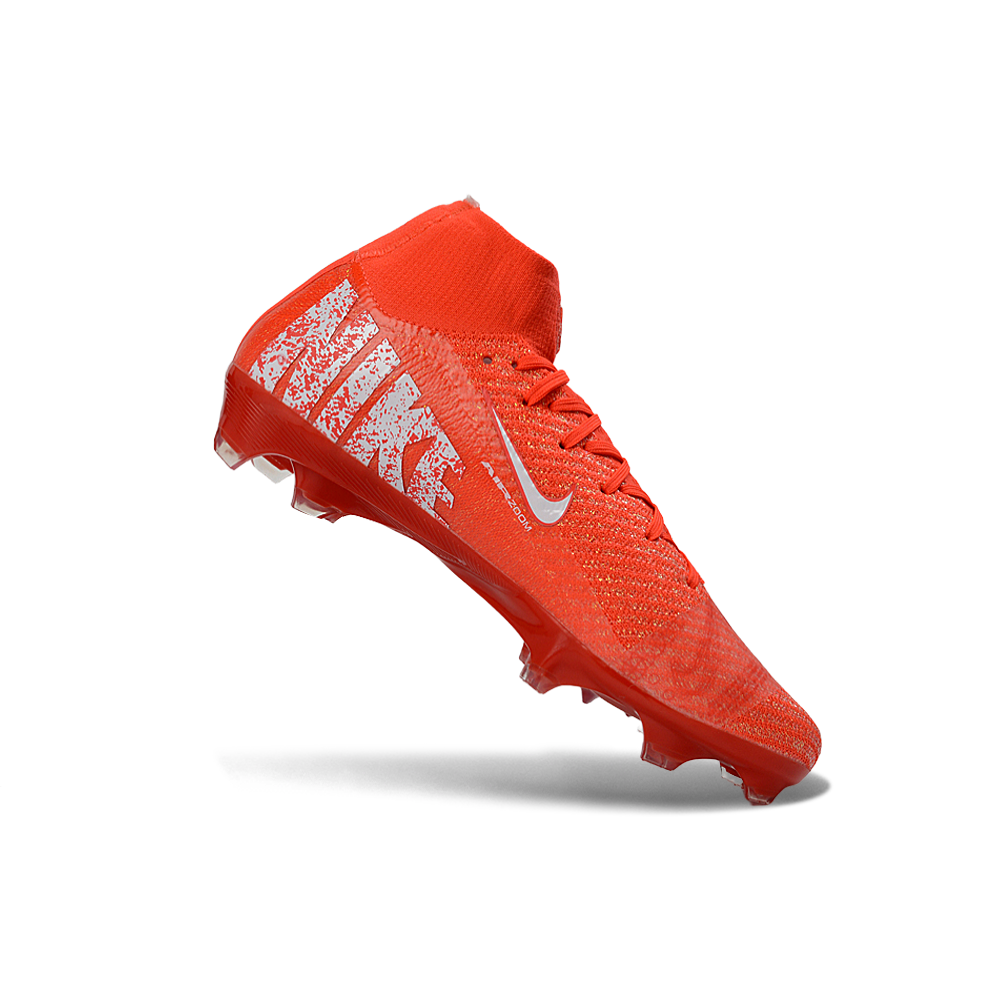 Chuteira Campo Nike Air Zoom Mercurial Superfly 10 Elite FG Vermelho e Branco 