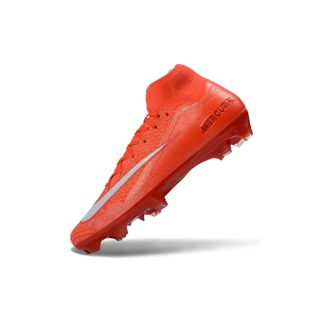 Chuteira Campo Nike Air Zoom Mercurial Superfly 10 Elite FG Vermelho e Branco 