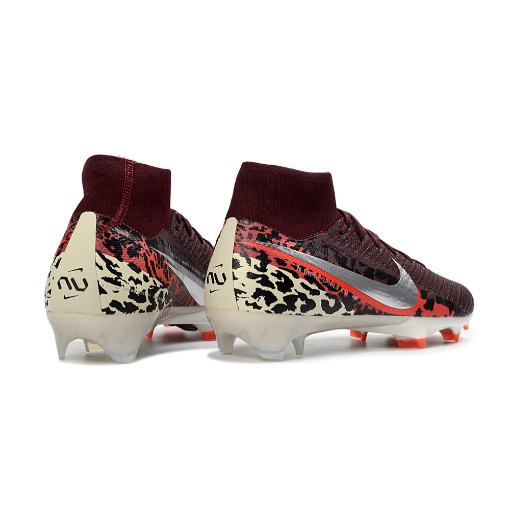 Chuteira Campo Nike Air Zoom Mercurial Superfly 10 Elite FG Bordô, Bege e Laranja