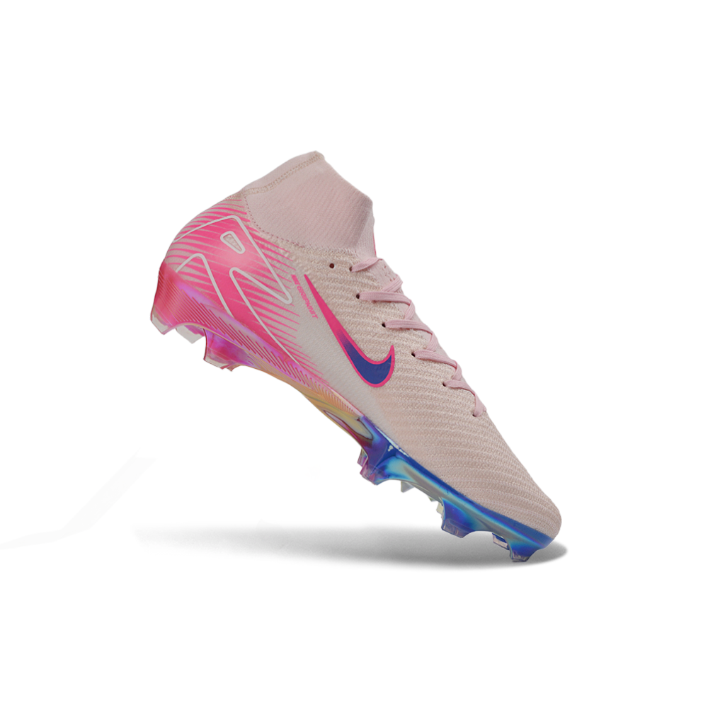 Chuteira Campo Nike Air Zoom Mercurial Superfly 10 Elite FG  Rosa e Azul 