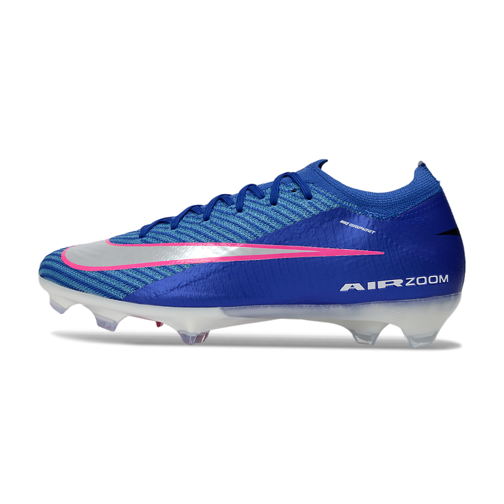 Chuteira Campo Nike Air Zoom Mercurial Vapor 16 Elite FG Azul e Rosa