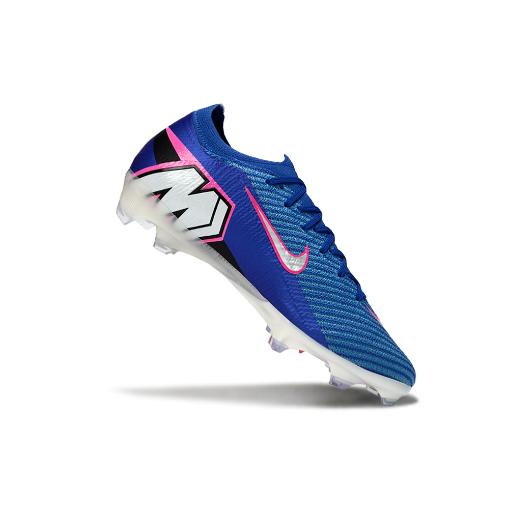 Chuteira Campo Nike Air Zoom Mercurial Vapor 16 Elite FG Azul e Rosa