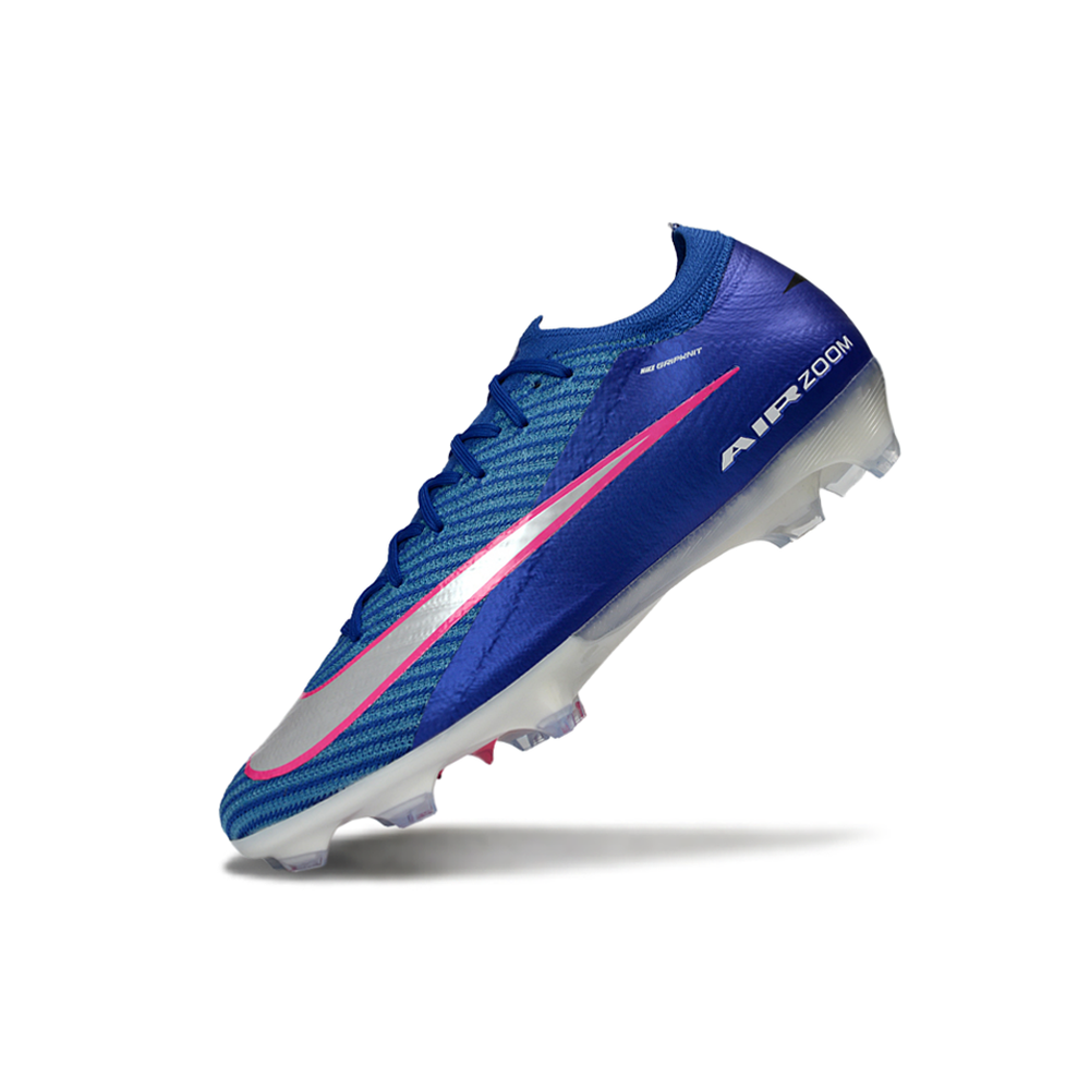 Chuteira Campo Nike Air Zoom Mercurial Vapor 16 Elite FG Azul e Rosa