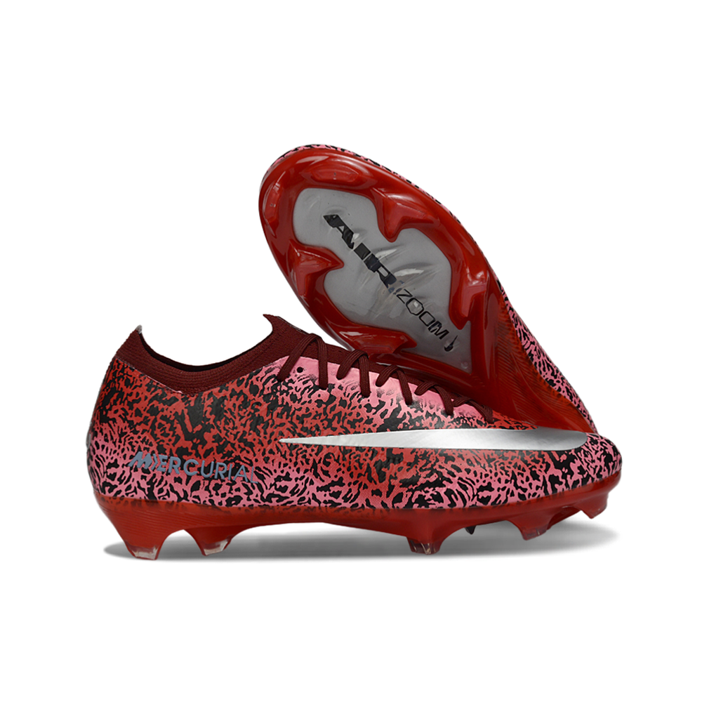 Chuteira Campo Nike Air Zoom Mercurial Vapor 16 Elite FG Bordo e Prata 