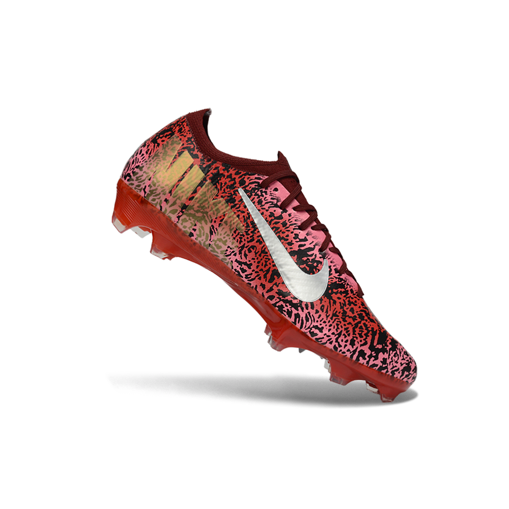 Chuteira Campo Nike Air Zoom Mercurial Vapor 16 Elite FG Bordo e Prata 