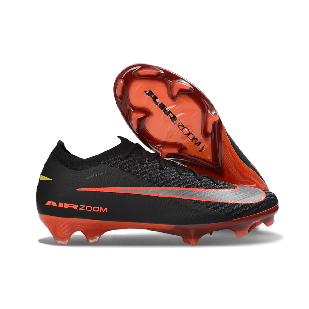 Chuteira Campo Nike Air Zoom Mercurial Vapor 16 Elite FG Preto e Laranja 