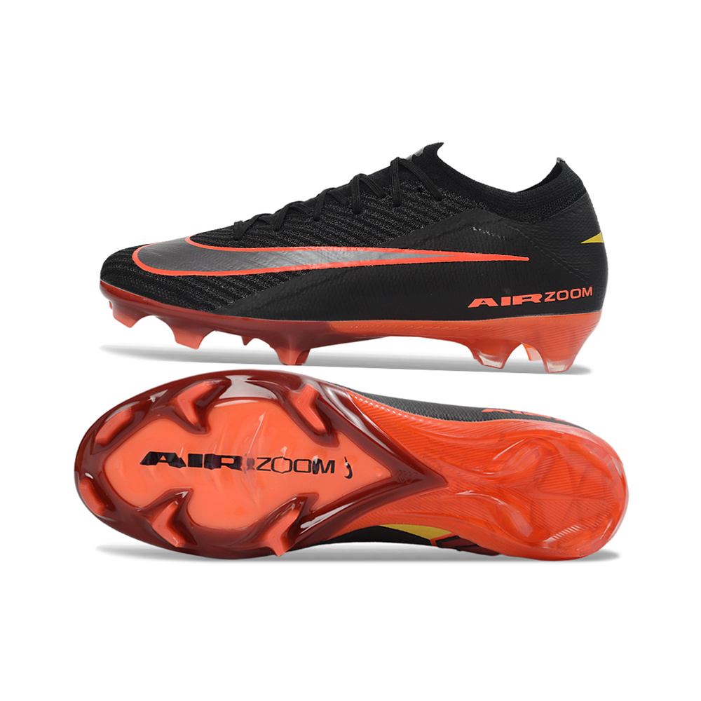 Chuteira Campo Nike Air Zoom Mercurial Vapor 16 Elite FG Preto e Laranja 