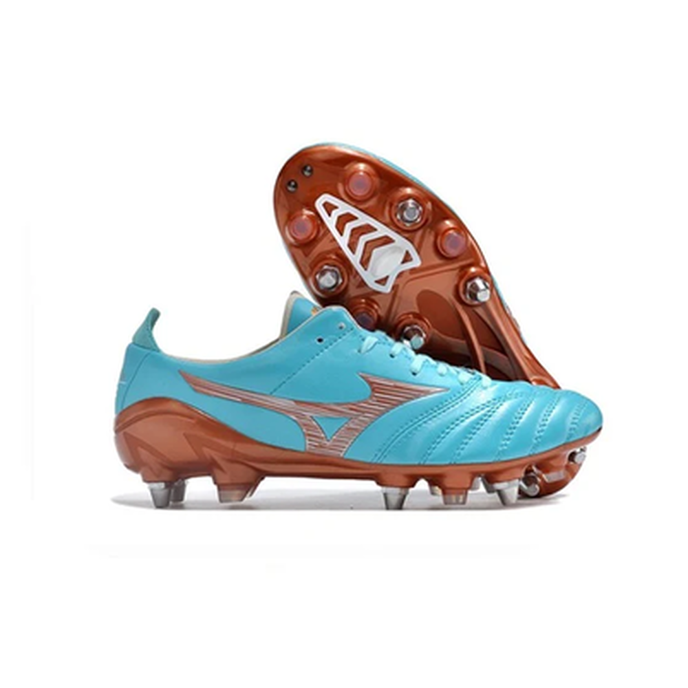 Chuteira Campo Mizuno Morelia Neo 3 Trava Mista Azul 
