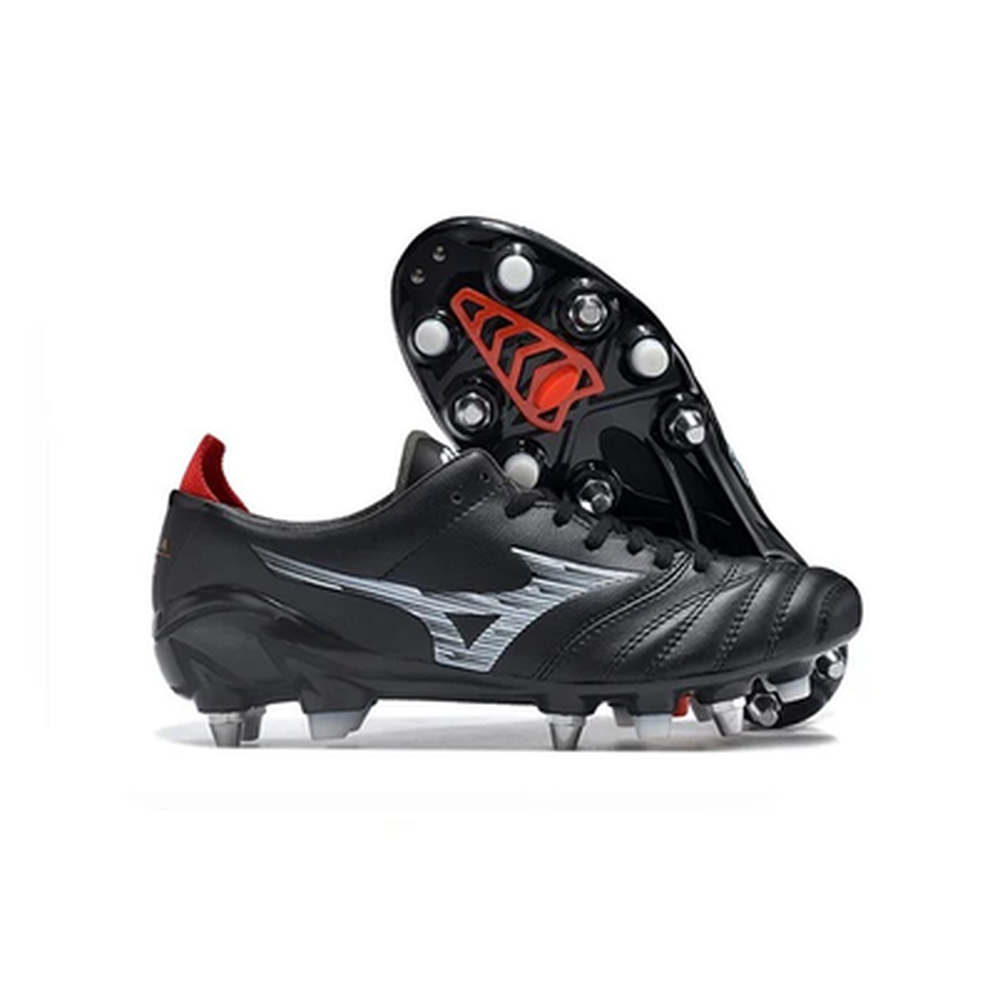 Chuteira Campo Mizuno Morelia Neo 3 Trava Mista Preta e Branca