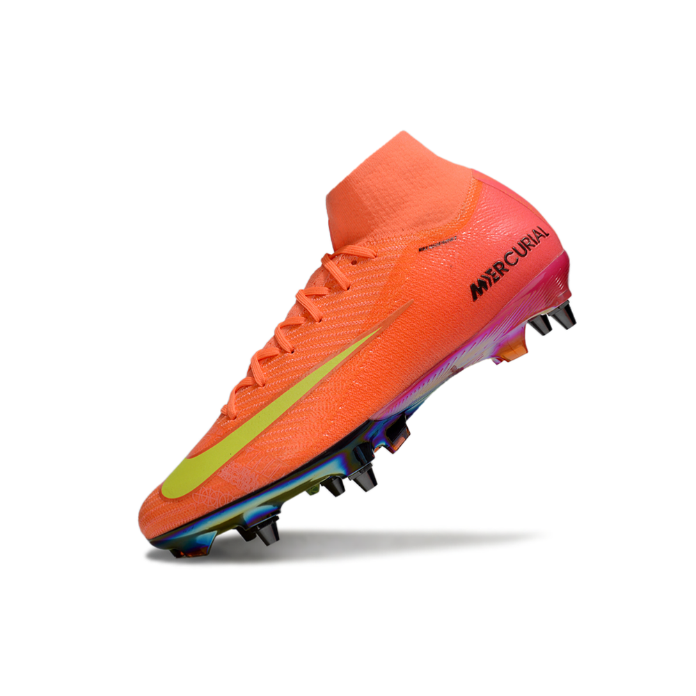 Chuteira Campo Nike Air Zoom Mercurial Superfly 10 Elite Trava Mista Laranja 