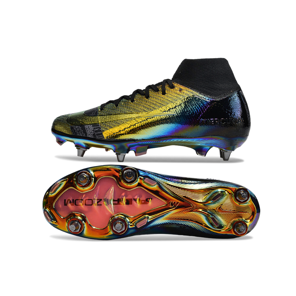 Chuteira Campo Nike Air Zoom Mercurial Superfly 10 Elite Trava Mista Preta 