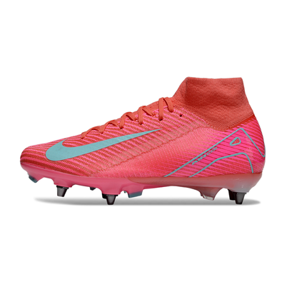 Chuteira Campo Nike Air Zoom Mercurial Superfly 10 Elite Trava Mista Rosa e Azul 