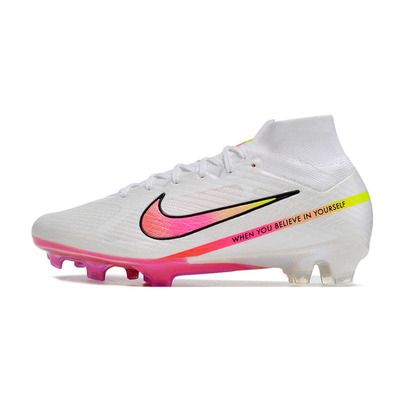 Chuteira Campo Nike Air Zoom Mercurial Superfly 9 Elite FG Branca 